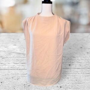 JODIFL BONE pleat shoulder keyhole back house women’s tops size medium